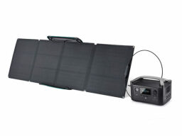 Black EcoFlow RIVER Pro on a white background.