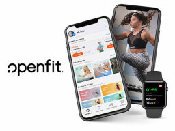 Two phones and a smartwatch using the Openfit Fitness and Wellness App: 3-Yr Premium Subscription.