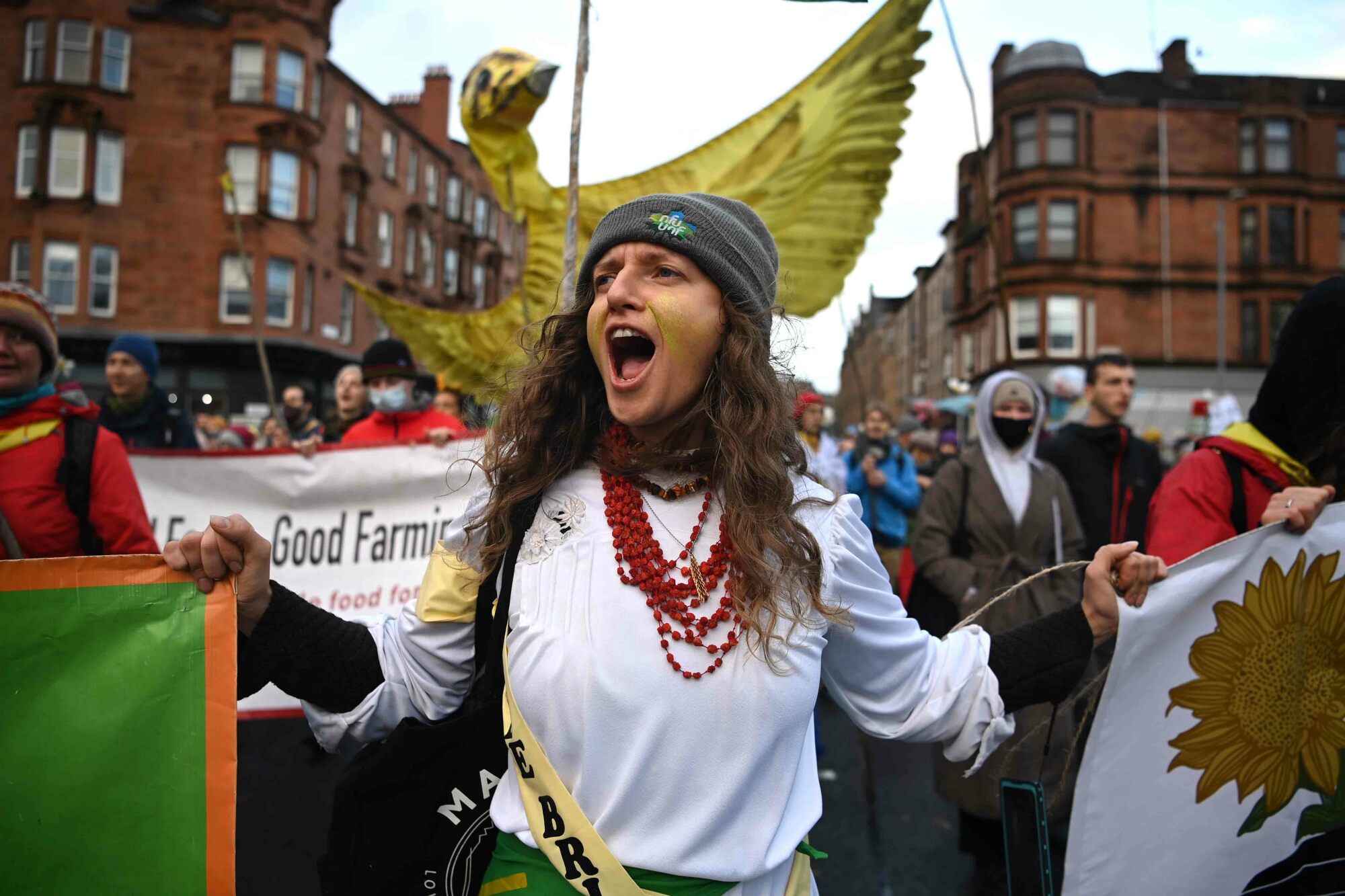 Emotion and high spirits took to the streets in Glasgow.