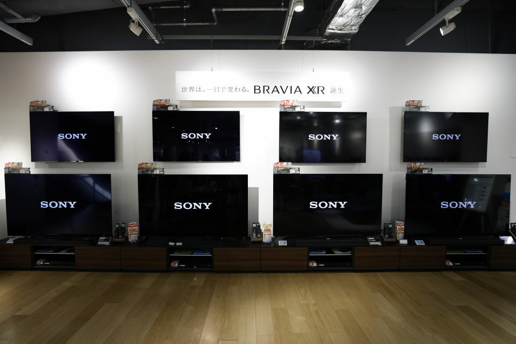 Sony Bravia 4K TVs on wall