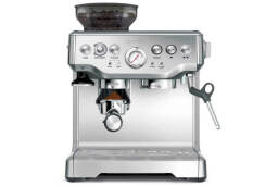 Silver coffee machine