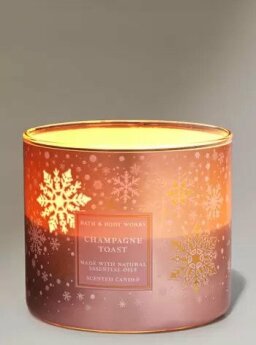 champage toast candle