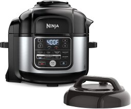 Black and silver ninja foodi pressure cooker