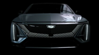 Close-up of the front grille.