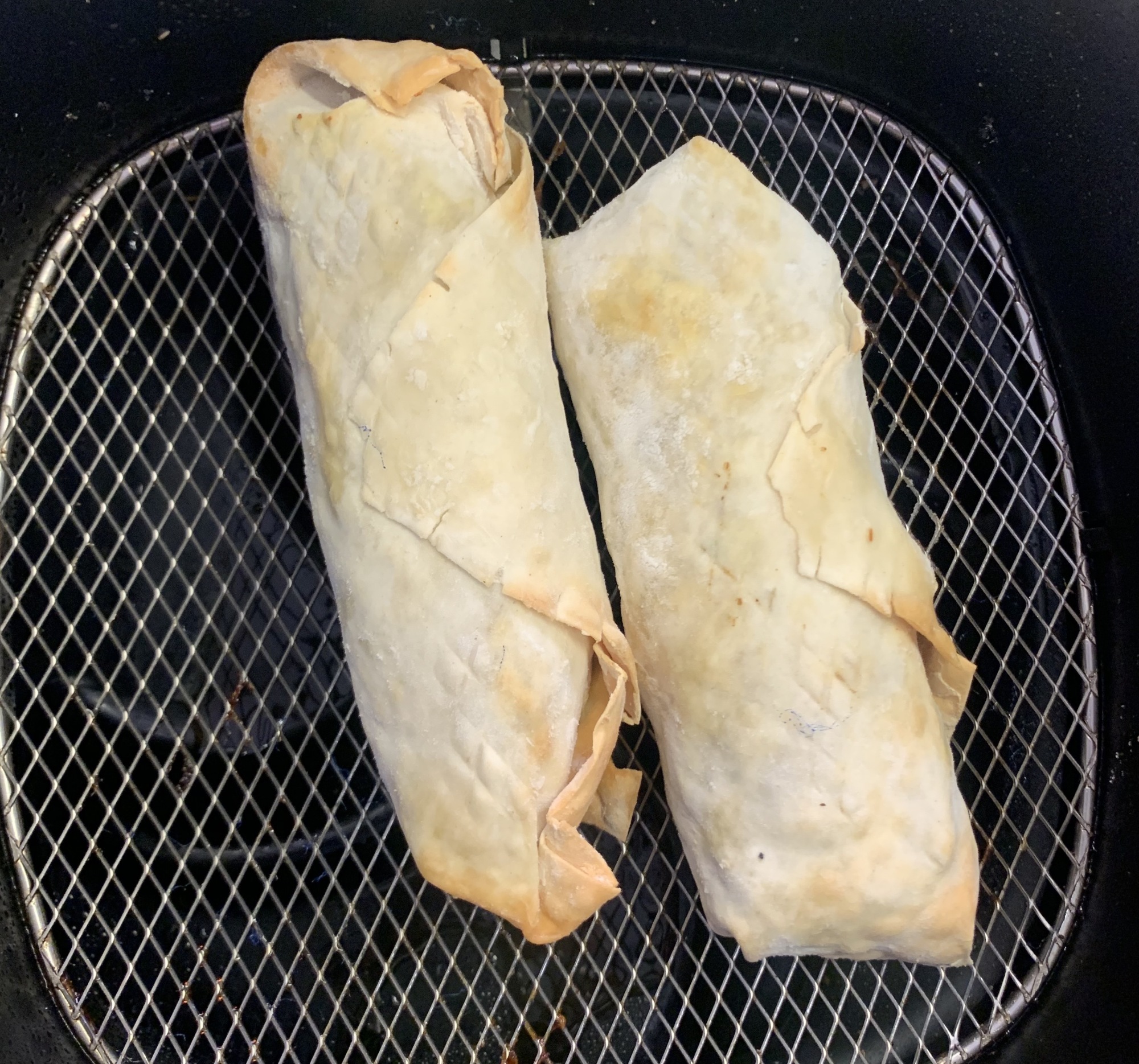 not fully cooked egg rolls in air fryer