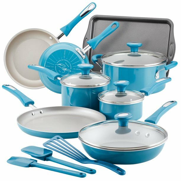 blue cookware set