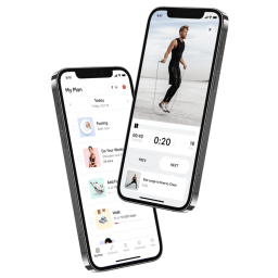 Two phones showing the BetterMe app