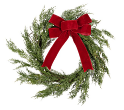 Holiday Time Christmas Red Bow Wreath, 20-inch ($29.98)
