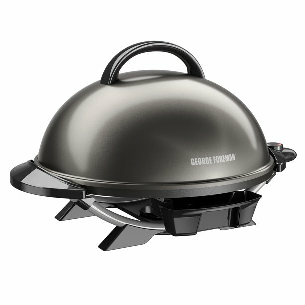 indoor/outdoor electric grill in gunmetal