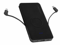 Black charger with two cables