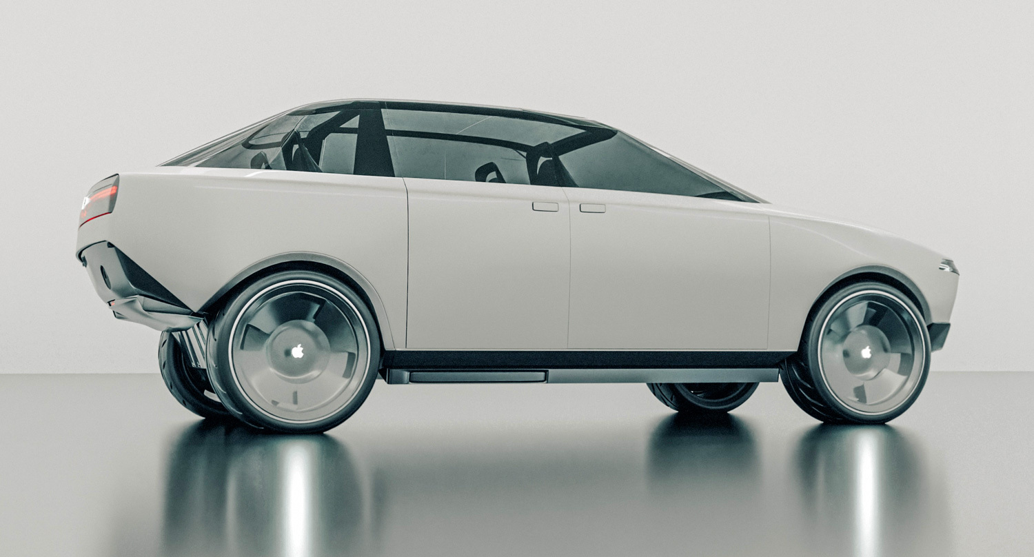 The car from a side angle. 