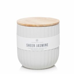 white candle with brown top