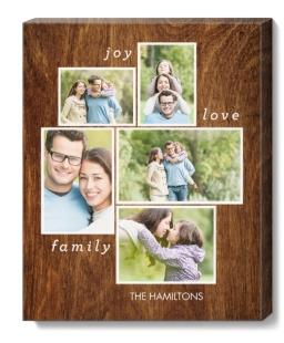collage of family photos on canvas print