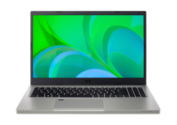 laptop with green screensaver on it