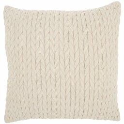 white cable pillow