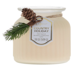 Mainstays Country Holiday Scented 2-Wick Ribbed Ivory Pagoda Jar ($8.97)