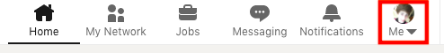 Find "Me" at the top of the page