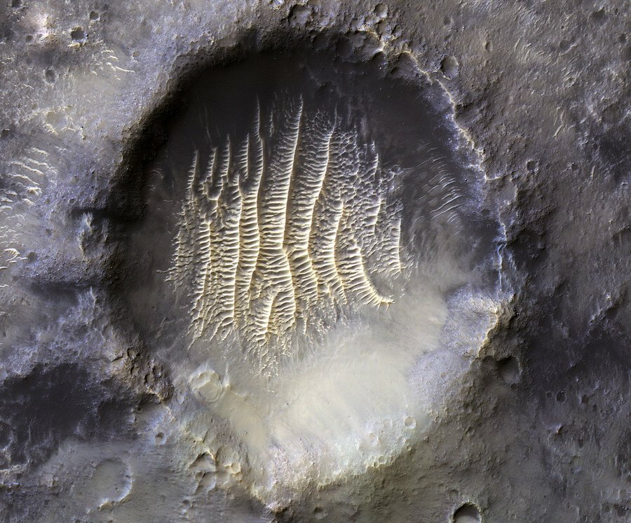 a crater on Mars