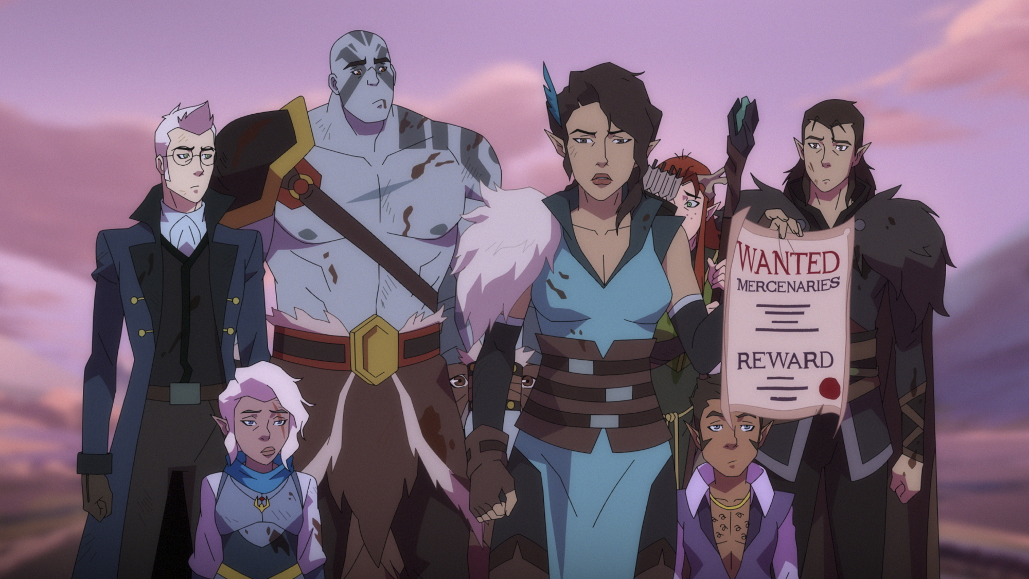 A band of humans, gnomes, elves, and a goliath