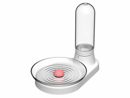 Clear water dispenser dish
