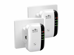 two white wifi boosters