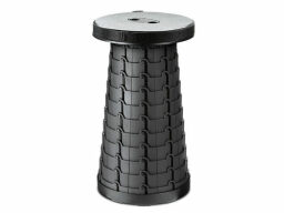 Black stool on conical stand