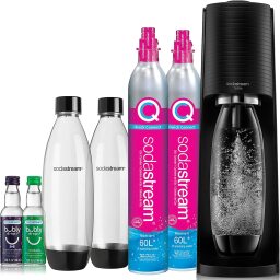 SodaStream Terra Sparkling Water Maker Bundle on a white background.
