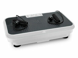 Grey and black vibration platform with wrist bands