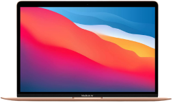 a gold macbook air