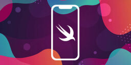 Phone graphic with white bird on a colorful background