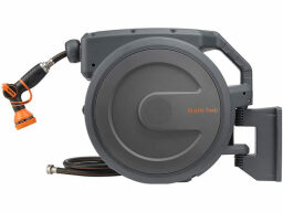 Grey and orange hose reel