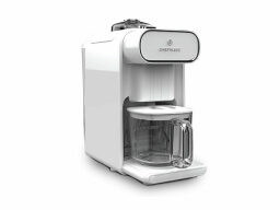 White milk-making machine with clear container