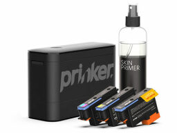 Prinker® S Tattoo Device with Black + Color Ink Sets on a white background.