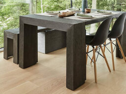 Transformer Table Dining Set with Bench and Coffee Table in a kitchen.