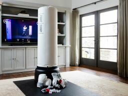 FightCamp Tribe package in neutral living room