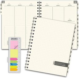 7 x 9 inches Monthly and Weekly 2022 Planner on a white background.