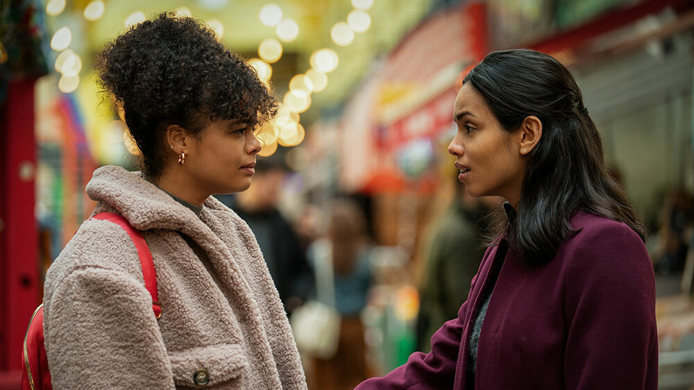 Georgina Campbell and Lydia West in “Suspicion.”