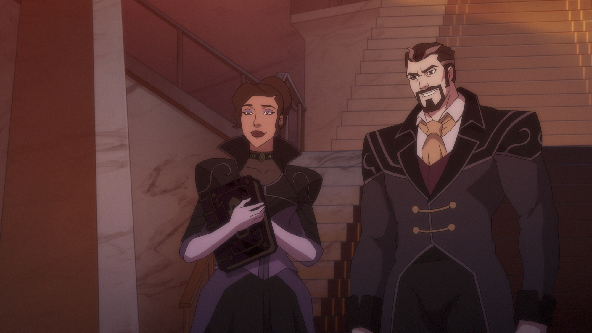 A fancily dressed man and woman