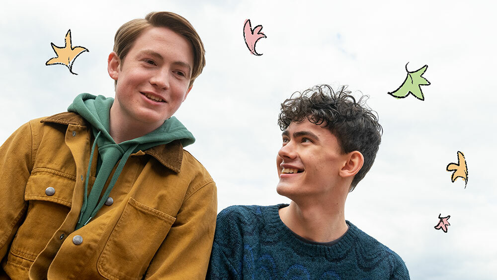 Joe Locke and Kit Conner in "Heartstopper".