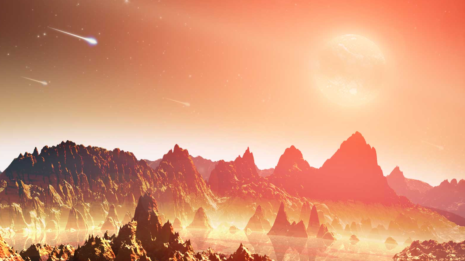 an artist's conception of the surface of an exoplanet