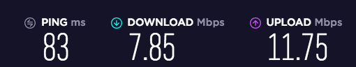 Speed from Atlanta server.