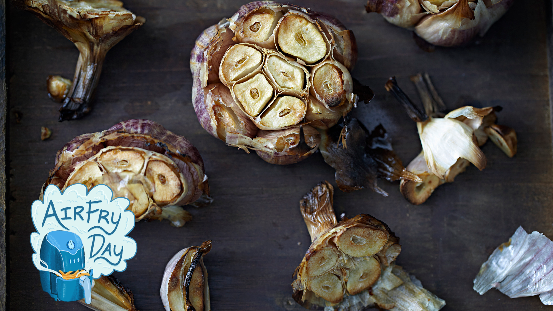 roasted garlic with airfryday logo