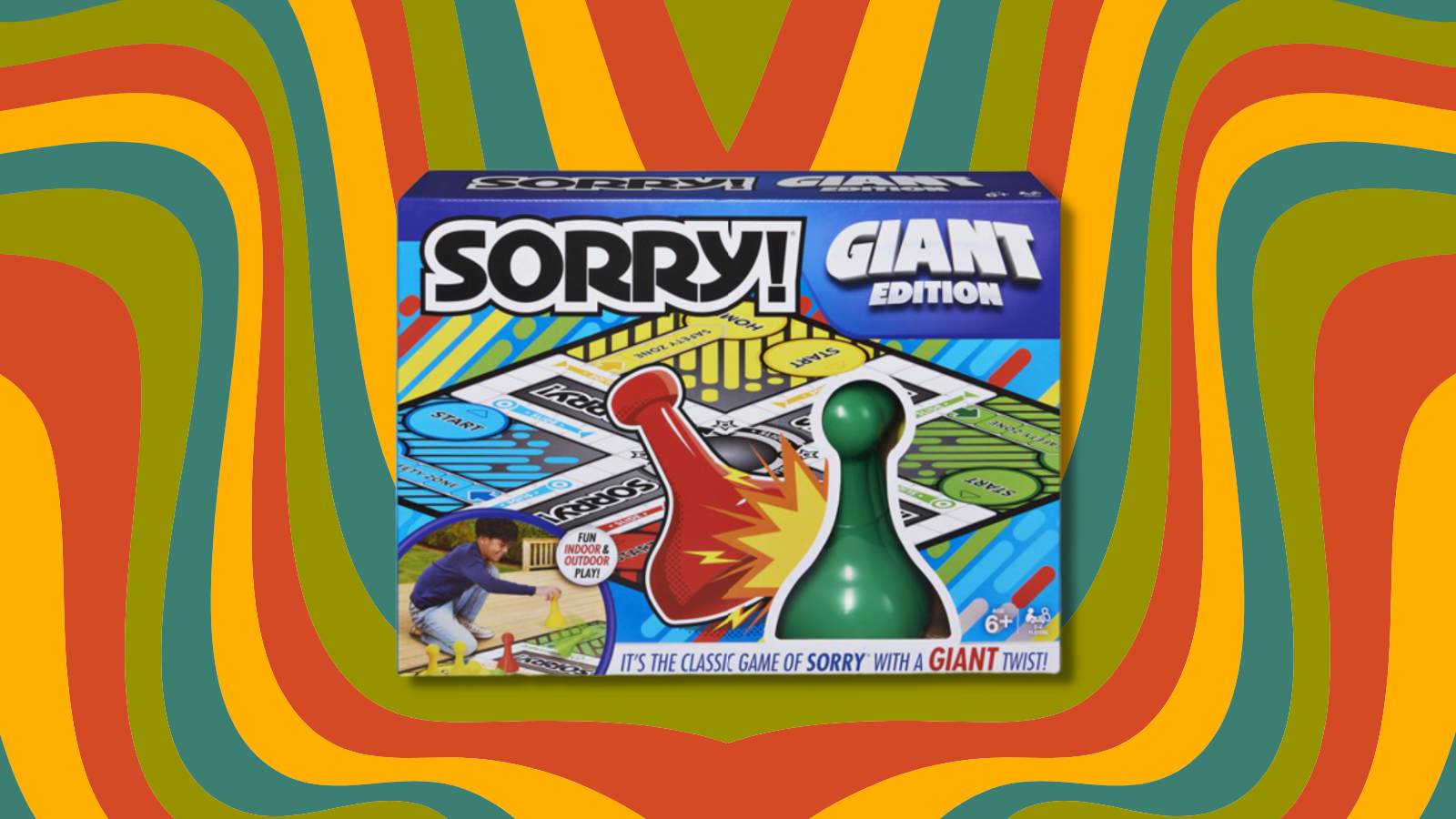 Giant Sorry Board Game with colorful background