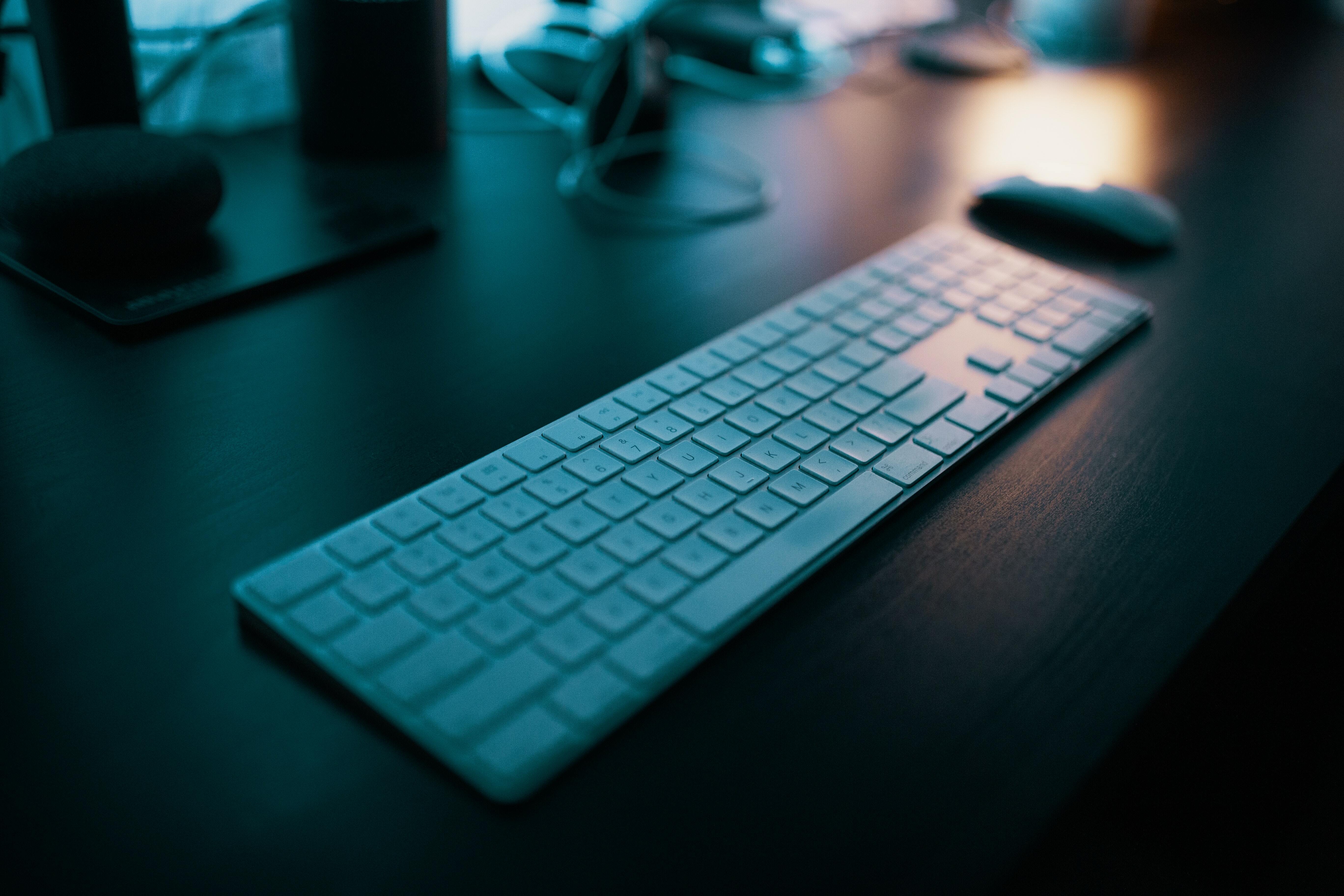 Keyboard on desk