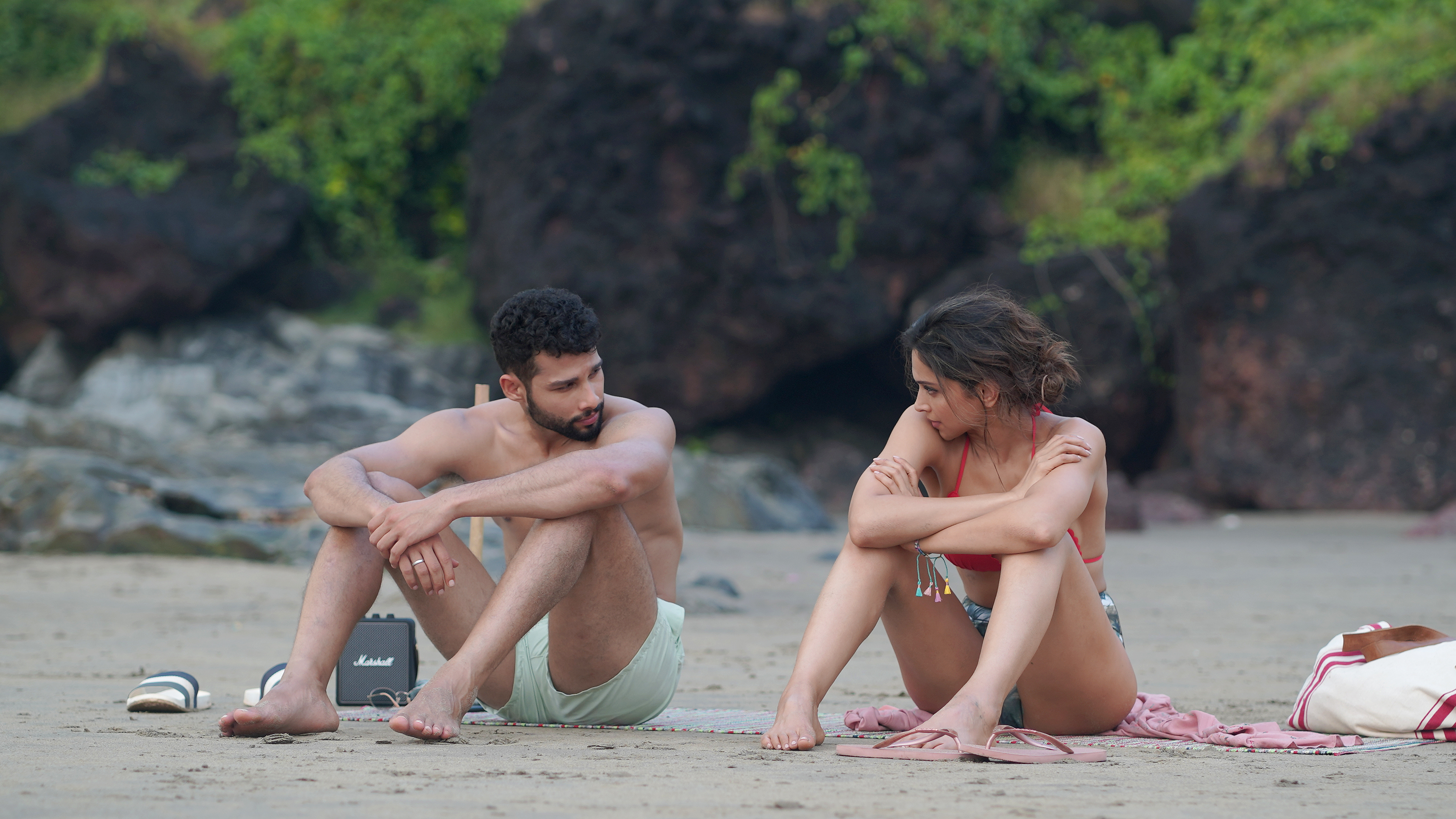 Actors Siddhant Chaturvedi and Deepika Padukone in a still from the film.