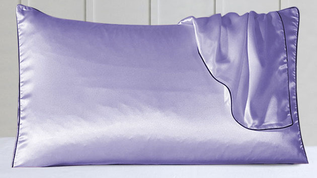 Purple silk pillow