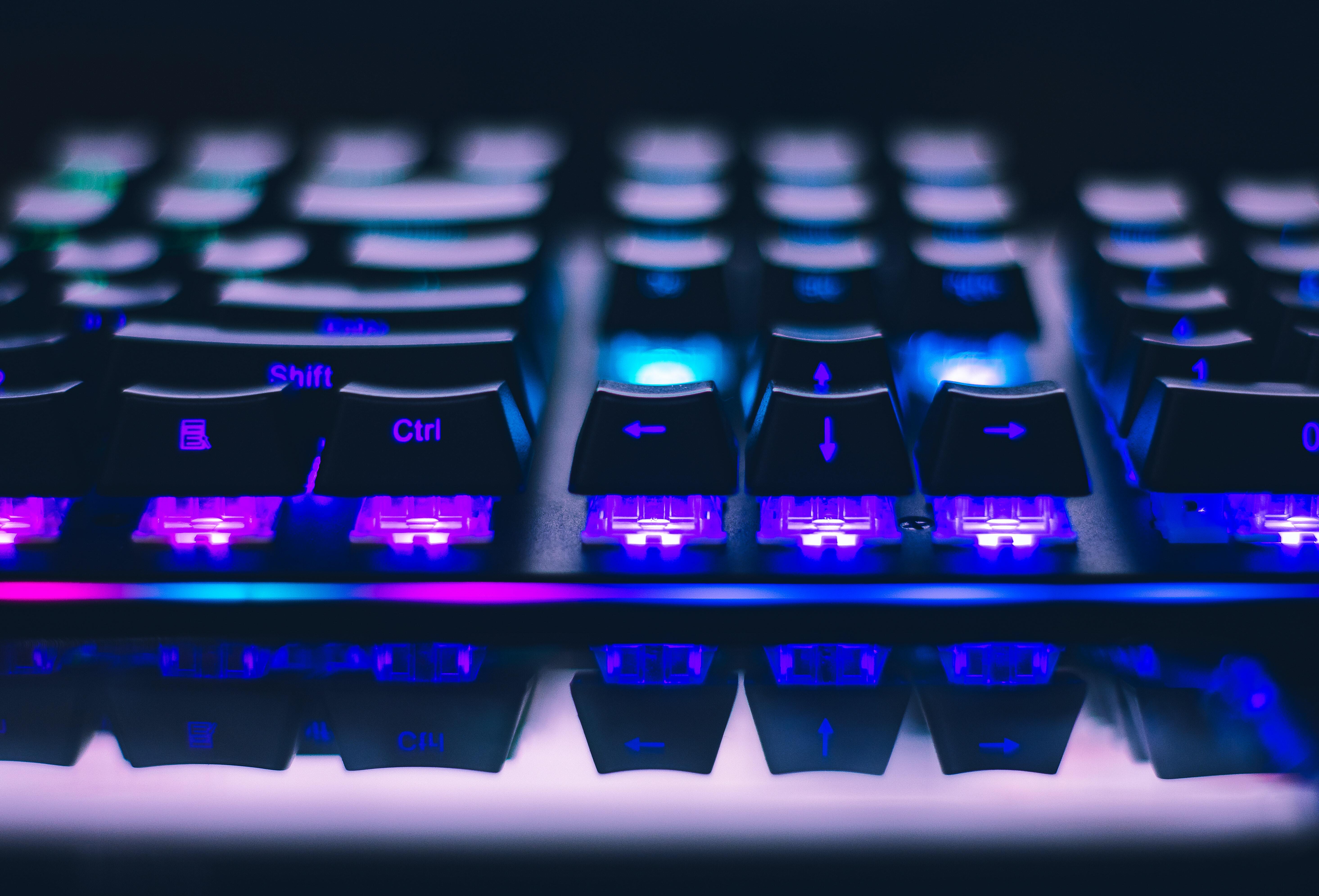 Lit up keyboard