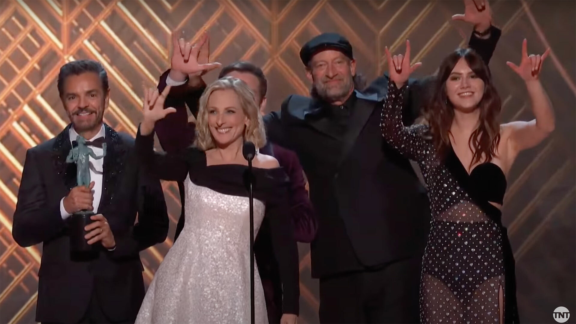 Marlee Matlin's SAG speech for CODA best film ensemble award win.