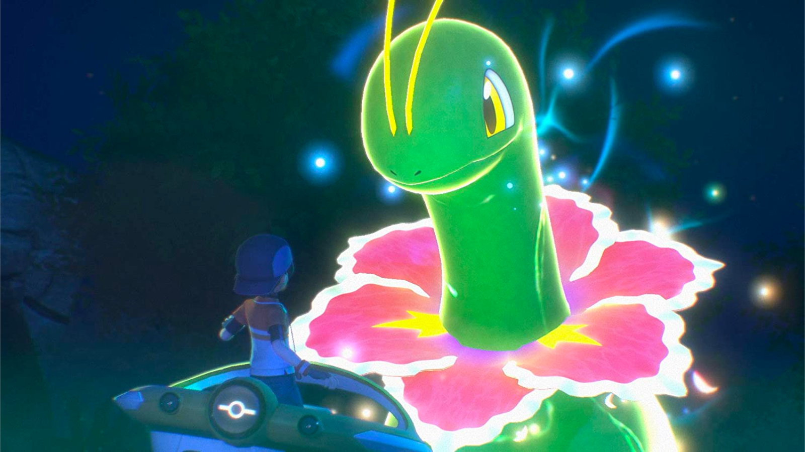 the player encounters a meganium in a screenshot from