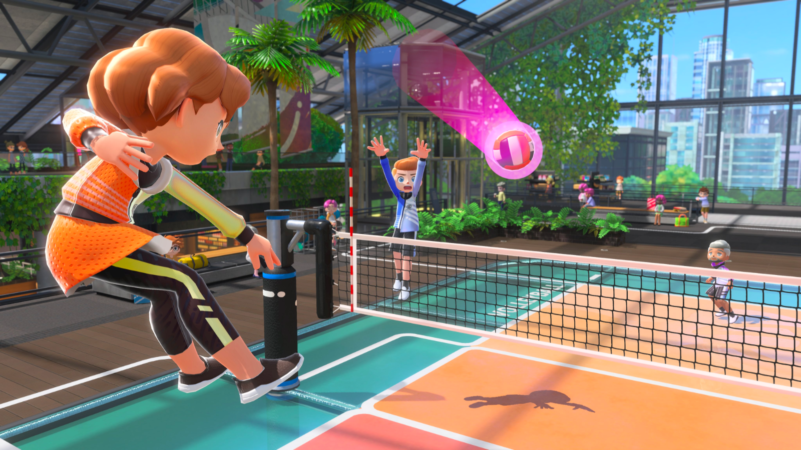 a screenshot from a volleyball match in 